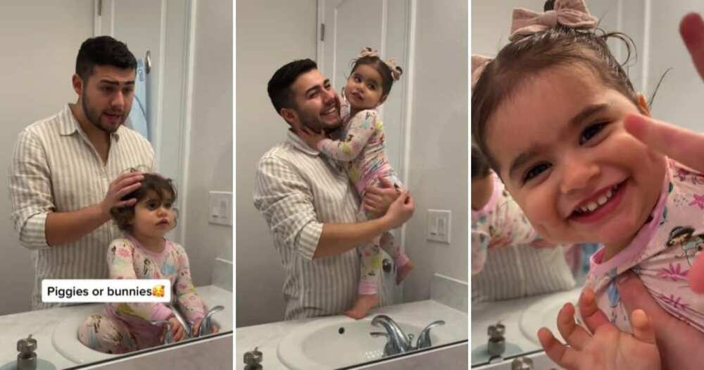 Adorable, Video, Dad, Daughter, Hair