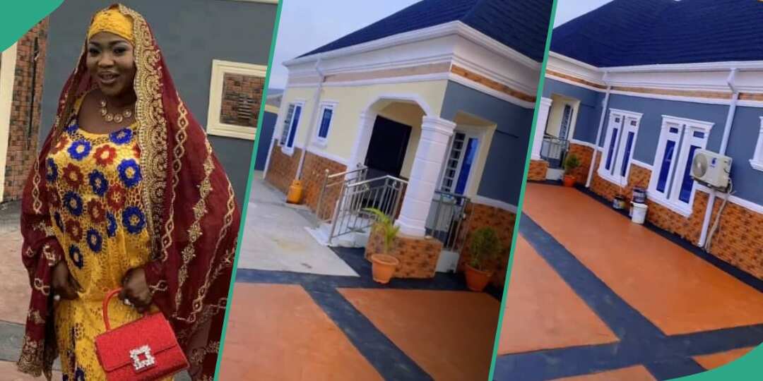 Watch video as Nigerian woman completes her 3rd mansion, shows it off