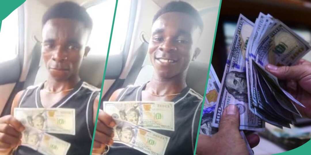 Check out man's reaction after seeing and holding dollar notes for the first time