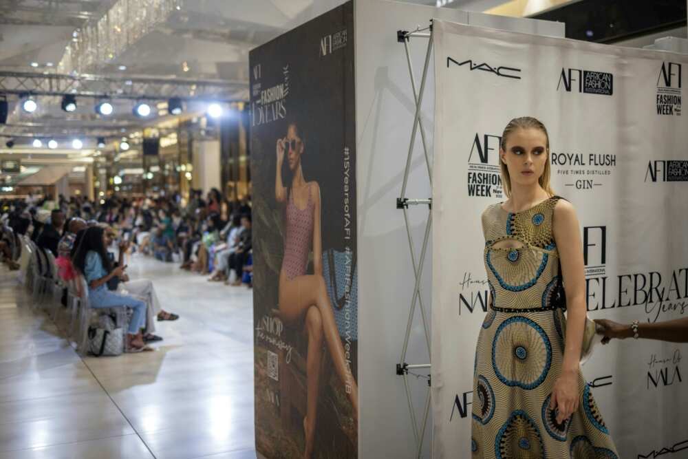 A Kreyann creation at the African Fashion International week in Johannesburg on Saturday