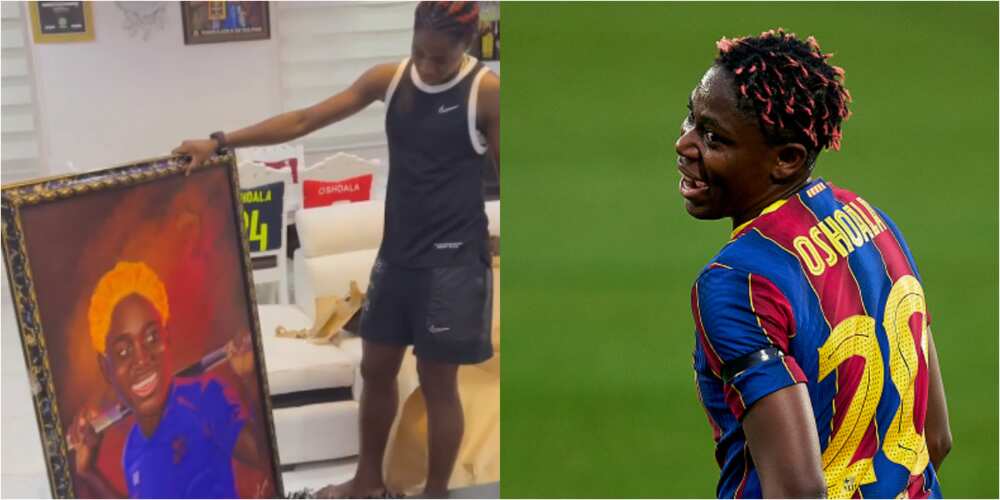 Nigerian star playing for Barcelona shows off lovely gift she received on Valentine's day