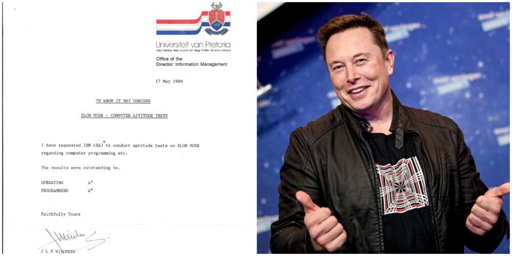 A look at Elon Musk aptitude test result when he was 17 confirms why he is the world richest man and a genius