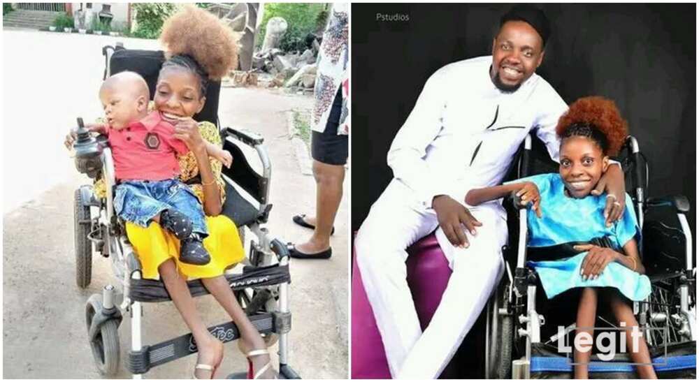 Joy Oliver, a physically challenged mum who is a student of UNIZIK.