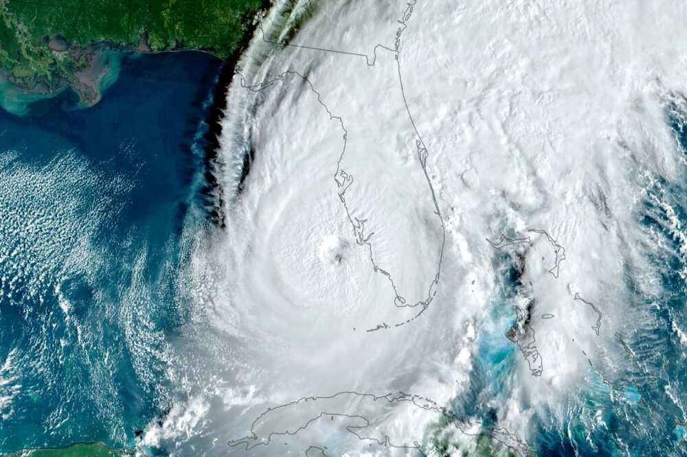 Hurricane Ian approaching Florida, as seen by a NOAA satellite