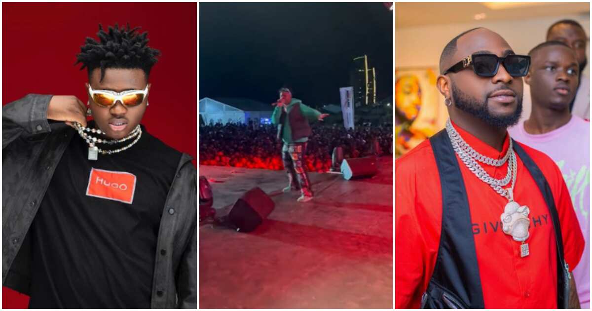 Watch video of how Davido's fans reacted to Berri Tiga when he sang Machala at 30BG concert