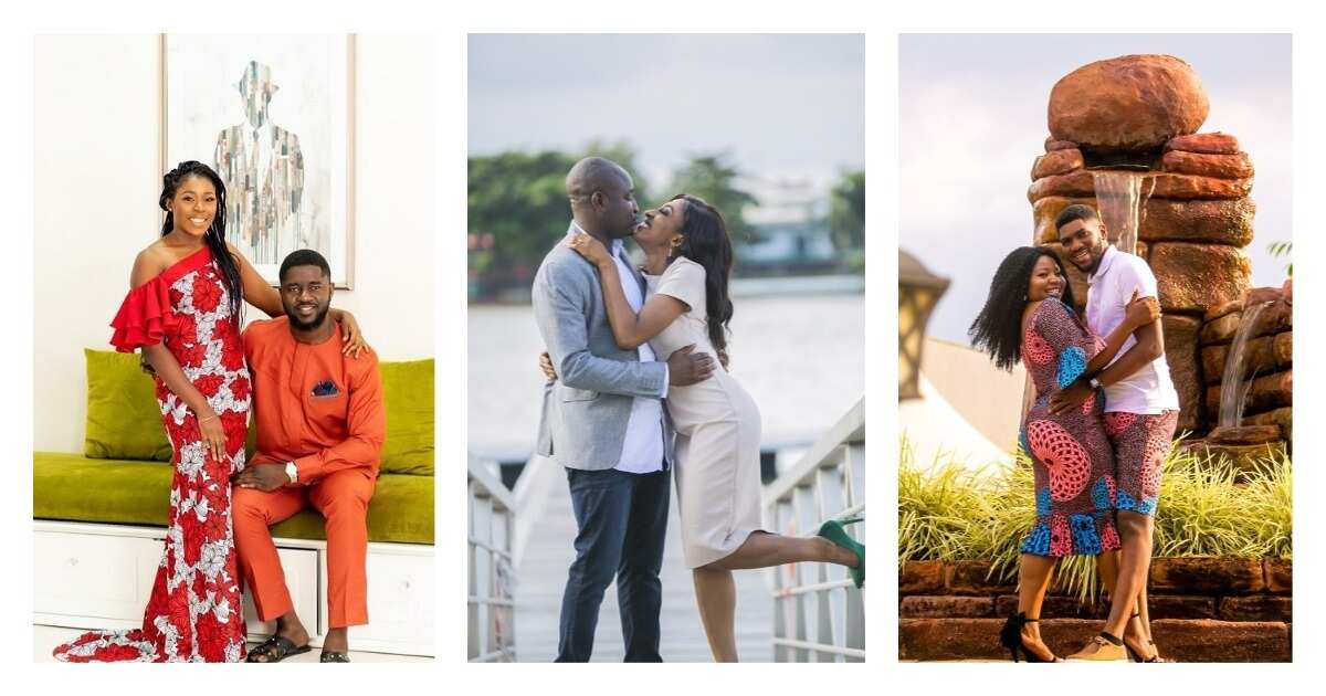Adorable Pre Wedding Photoshoot Of Cute Nigerian Couple In Matching Outfit Romance Nigeria