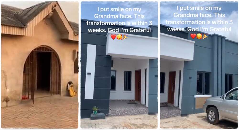 Photos of a house a Nigerian lady renovated for her grandmother.
