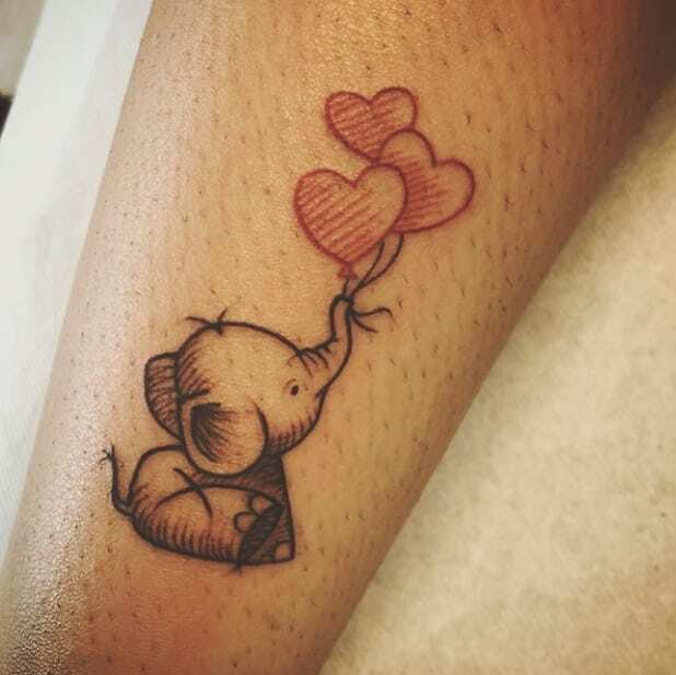 Adorable Elephant Tattoo - Elephant Simple Tattoos - Simple Tattoos -  MomCanvas