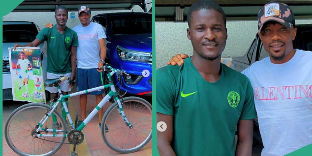 Man rides bike from Benue to see Ahmed Musa.