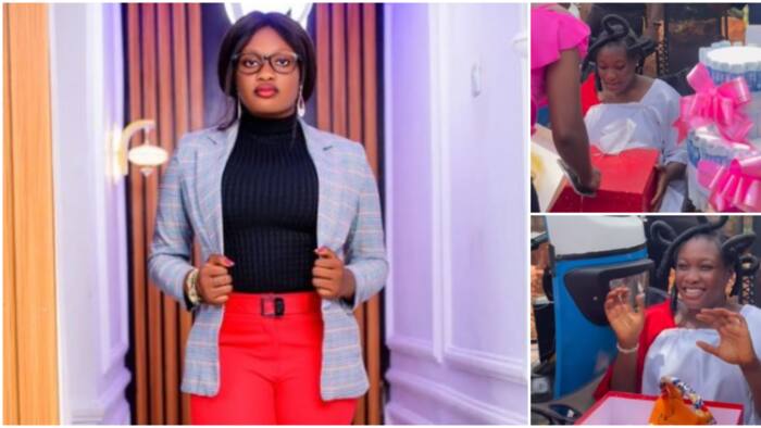 “My first birthday surprise”: Actress Ifedi Sharon gets emotional over gifts, show of love at movie location