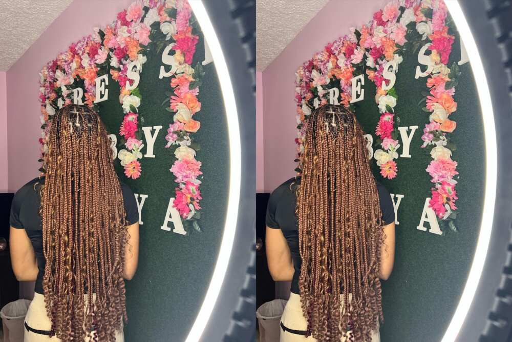 goddess knotless braids