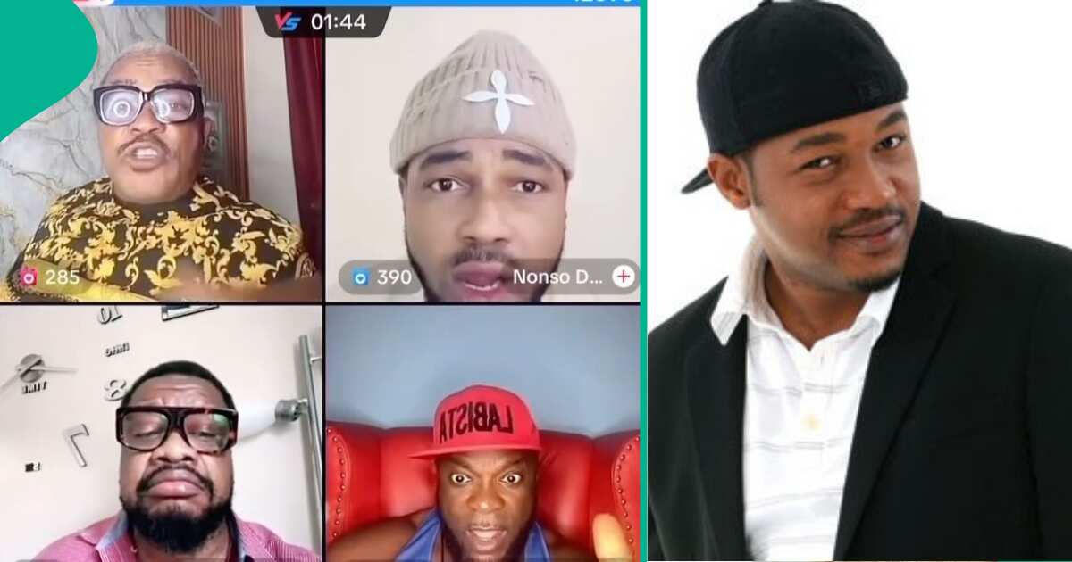 Watch trending video of Nollywood veteran actors hustling for gifts on TikTok