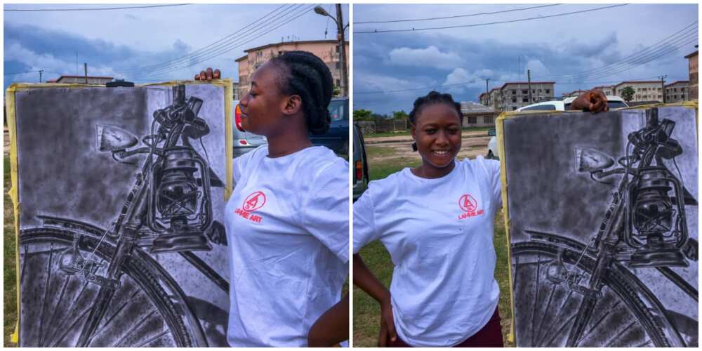 Proud brother showcases sister's beautiful artworks, pleads for buyers, social media reacts