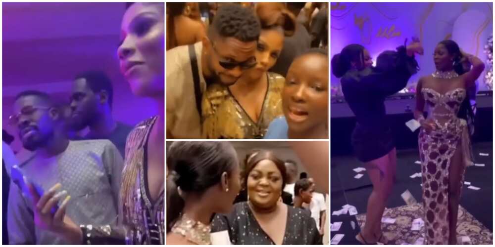 Davido’s Lawyer, Eniola Badmus, BBNaija Stars Shower Cash on Khloe As They Storm Her 28th Birthday Party