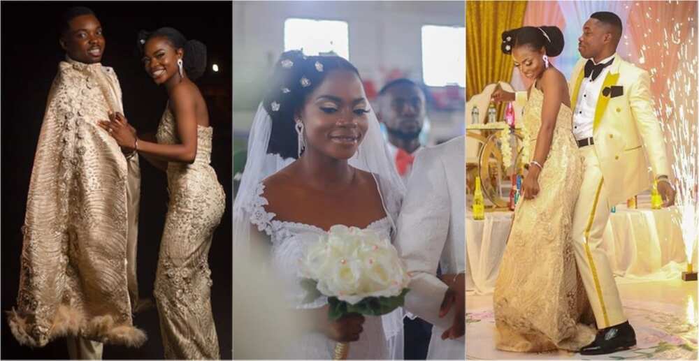 Beautiful photos of Ghanaian military couple in their 'perfect' wedding attires break the internet