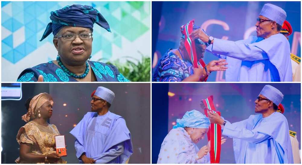 Okonjo-Iweala, Abike Dabiri Erewa and Dr Amina Muhammed recieved National Honours from president Buhari.