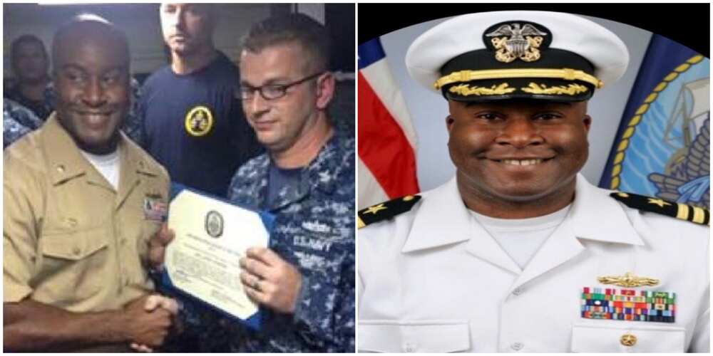 Wow! This Man Becomes the First Nigerian to Take Command of a US Navy Guided Missile Destroyer