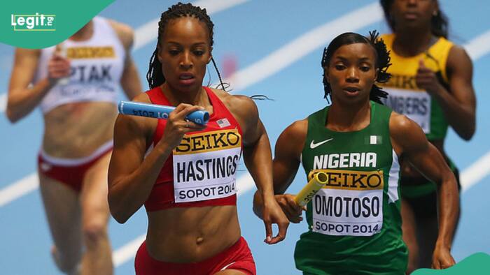 All-African games: Nigerian athlete Omolara Omotoso chases down opponent, clinches victory in relay