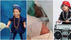 Toolz pens beautiful note as son, General, clocks one, shares adorable photos