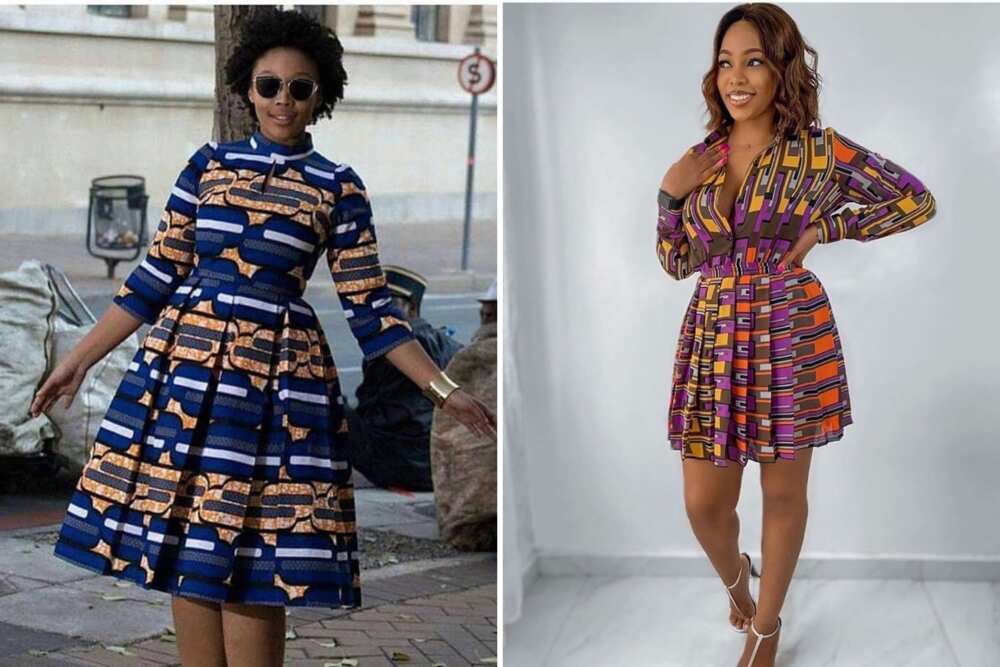 Latest and Simple Ankara with Short-Flared Styles.  Ankara short flare  gowns, Ankara gown styles, Ankara short flare gown styles