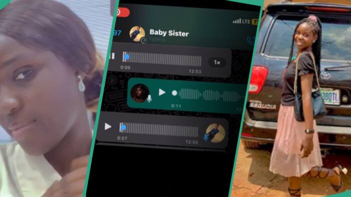 JAMB 2024: Young lady leaks funny WhatsApp voice note she got from her younger sister