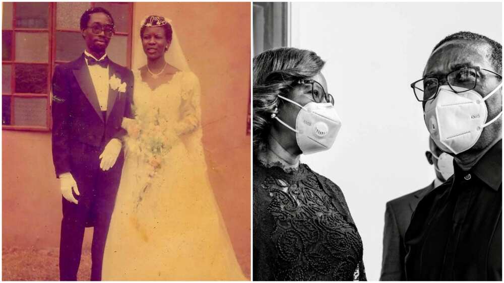 Why Did You Dress Like Michael Jackson? Reactions as Nigerian Governor Shares Wedding Photo Taken 35 Years Ago