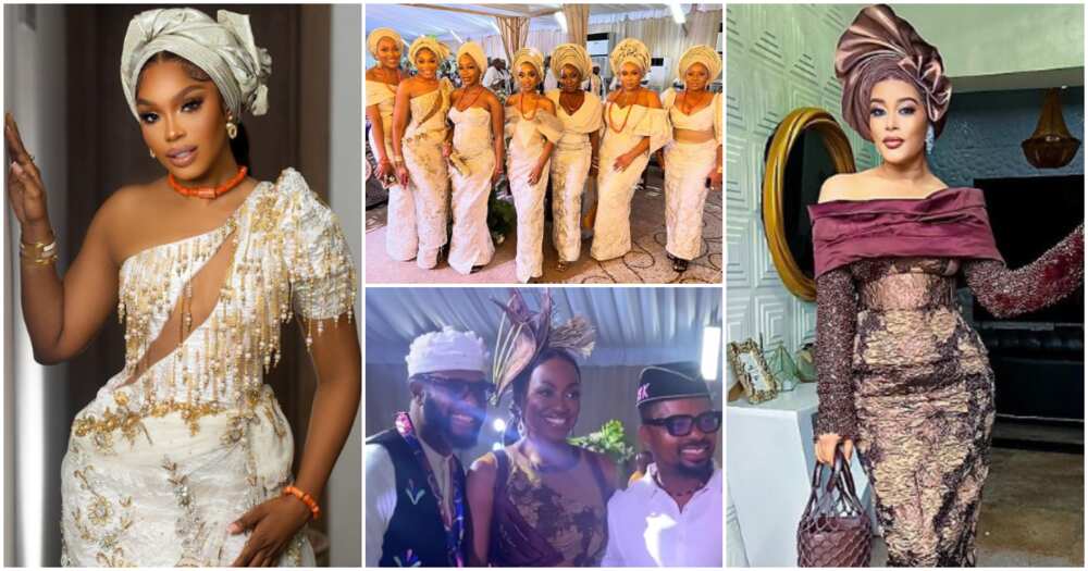 Guests attend Ini Dima-Okojie's wedding