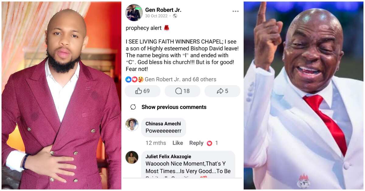 See pastor's prophecy about Oyedepo's son on Facebook in 2022 that got people talking