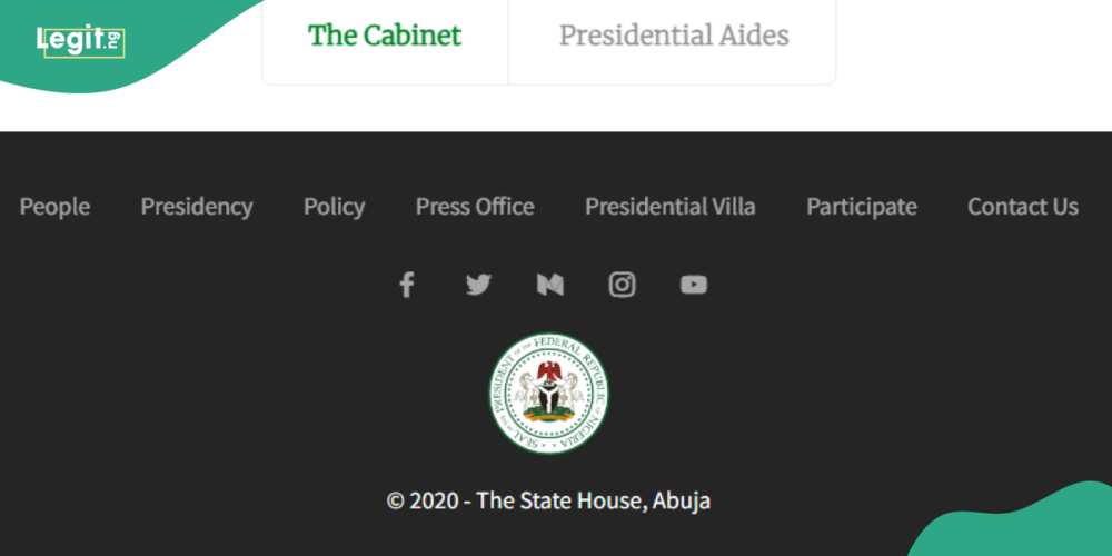 Nigerian State House footer