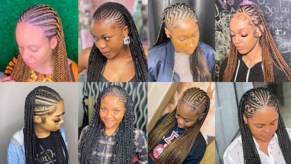 Half cornrows Half box braids - Ghanaian Hairstyles