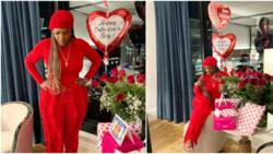 “Who dey breathe”: Pero Adeniyi tensions fans as mystery boo showers her with gifts on Valentine’s Day