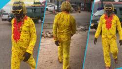 Actor Oboy Siki drips in Maggi-inspired costume, flaunts his newly coloured hairstyle