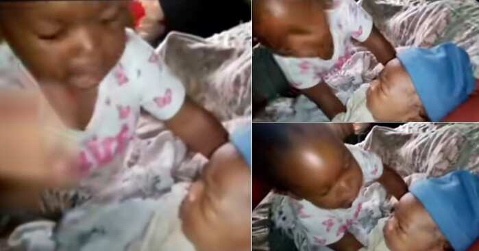 Mum sees baby slapping son, viral video