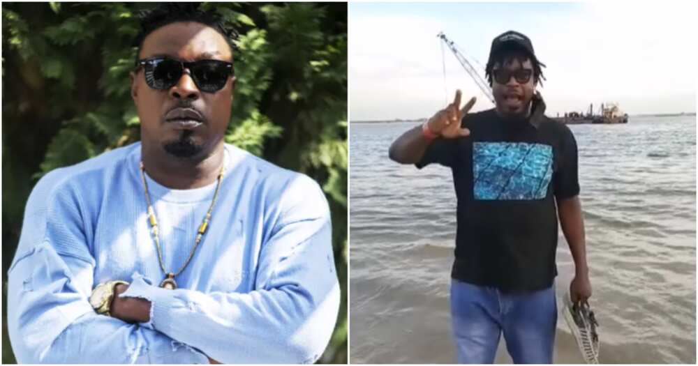 Eedris Abdulkareem on the beach Eedris Abdulkareem on the beach