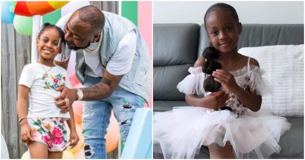 Nigerian singer Davido and 2nd daughter Hailey