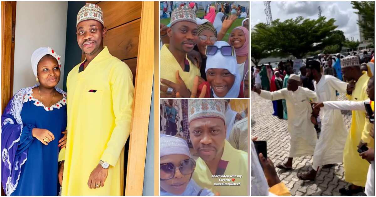 Eid-ul-Fitri: Watch as fans surround Lateef Adedimeji for pictures