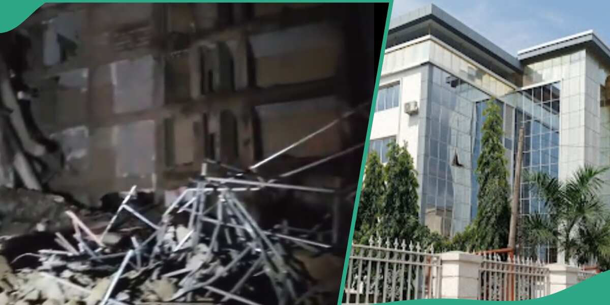 Watch video as four-storey building attached to popular hotel collapses in Abuja