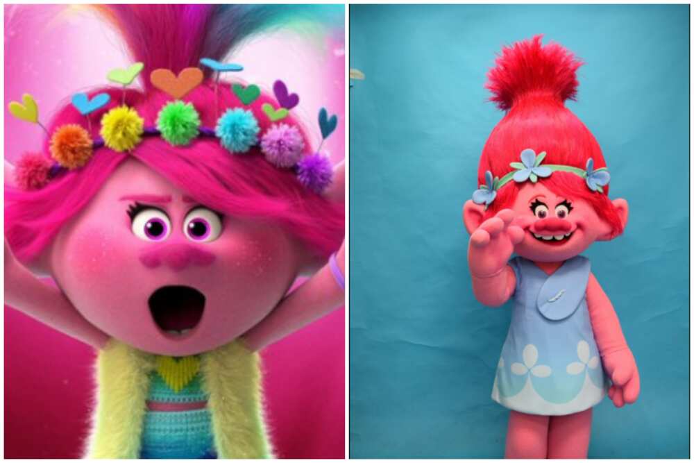 Pink hair cartoon characters