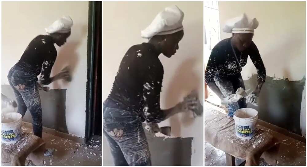 Photos of a Nigerian lady who works as a painter. Photos of a Nigerian lady who works as a painter.