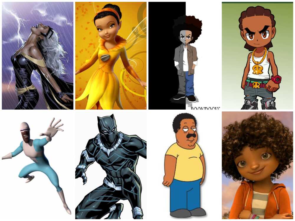black cartoon characters