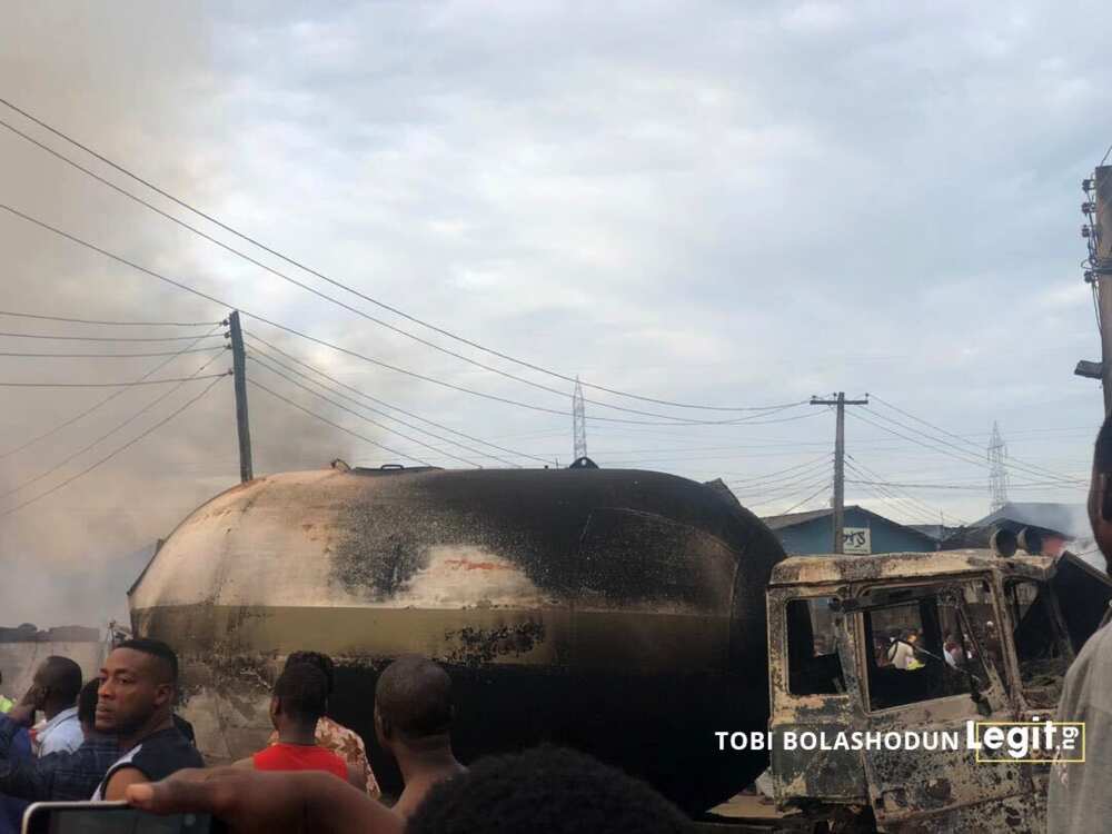 BREAKING: Gas station on fire in Lagos