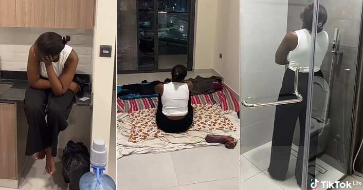 Lady spends all her money on rent, sleeps on floor