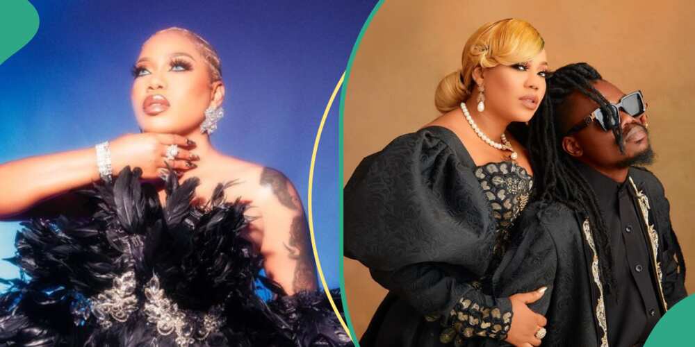 Toyin Lawani calls out married gay celebrities, husband reacts