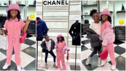 Learning from mummy: Davido's Imade hits Chanel store in London with her friend on a luxury shopping spree