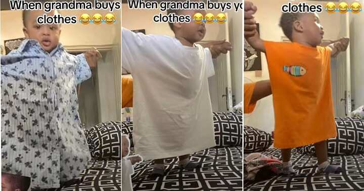 Nigerian grandma buys oversized clothes for her grandbaby
