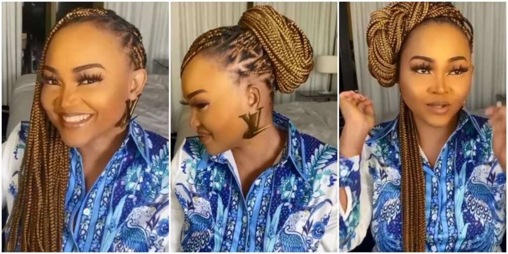 Actress Mercy Aigbe shows fans 5 cool ways to style their braids in new video