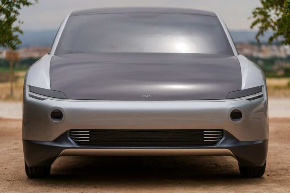 The 0 by startup Lightyear is covered with solar panels The 0 by startup Lightyear is covered with solar panels
