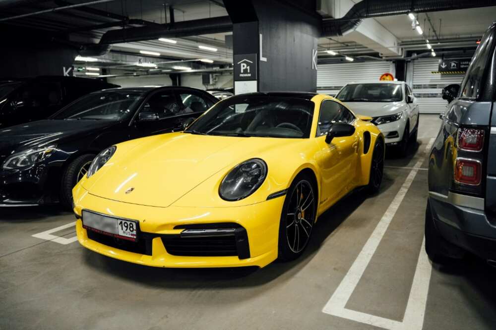Luxury cars with Russian licence plates are filling up the parking garage at Helsinki's airport
