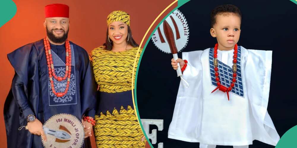 Yul Edochie shares pictures of his second son with Judy Austin. Yul Edochie shares pictures of his second son with Judy Austin.