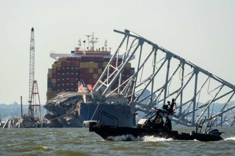 The Dali container ship struck a support column of the Francis Scott Key Bridge in Baltimore, causing its total collapse in March 2024
